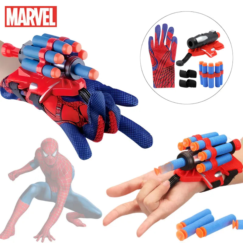 New Spidermans Figure Toy Kids Plastic Cosplay Glove