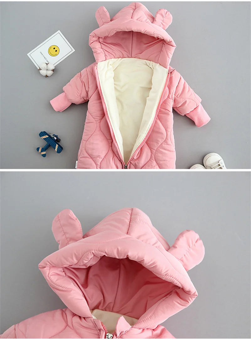 Newborn Hooded Jumpsuit Boys Girls