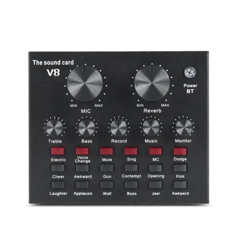 V8 Professional Sound Card Streaming Live Broadcast