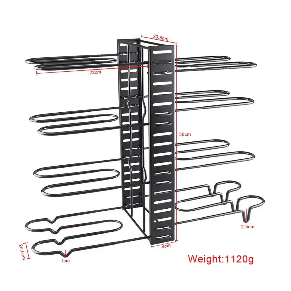 8 Tiers Pan Pot Organizer Rack Multi-layer Iron Wire 1 / United States
