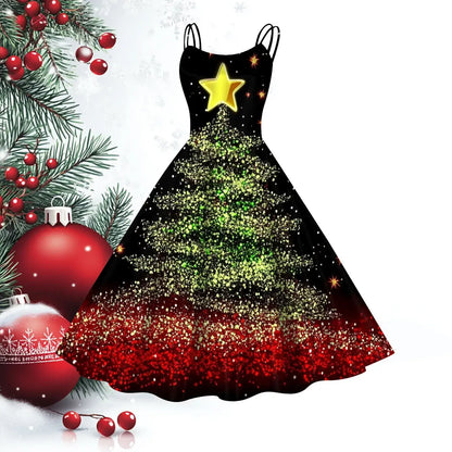 Women’s Christmas Cosplay Slip Dress Green / L / United States