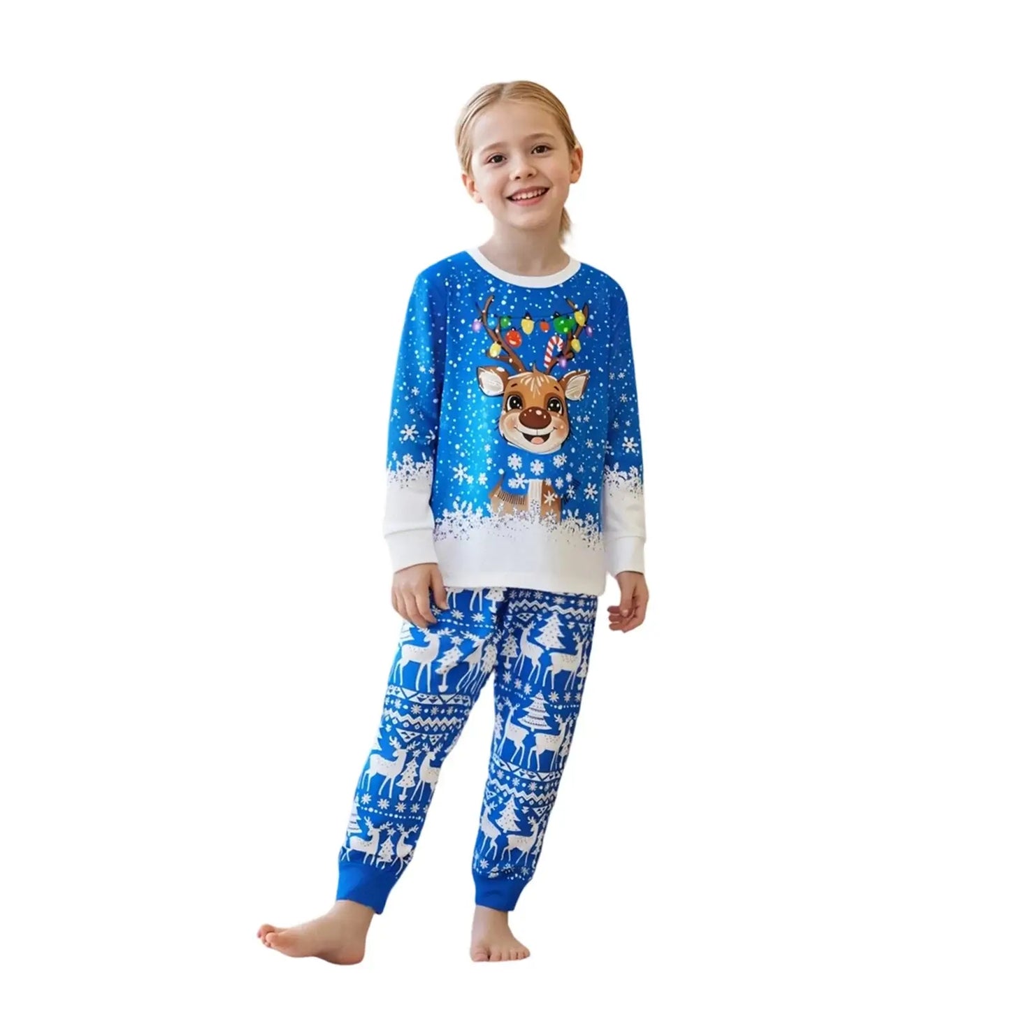 Christmas Family Matching Pajamas Blue / 5 Years / United States