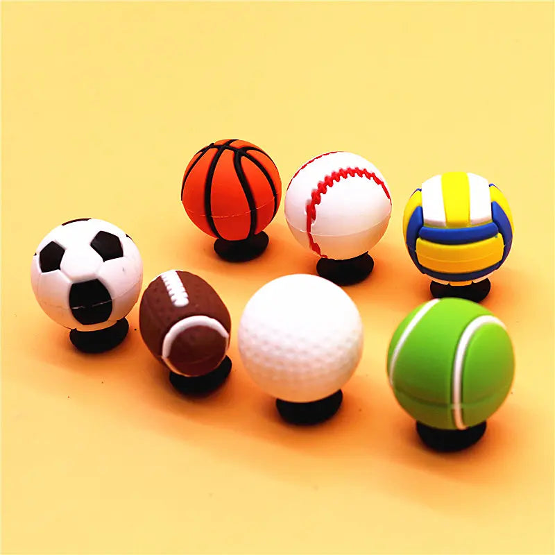 Realistic Mini 3D Ball PVC Shoe Charms