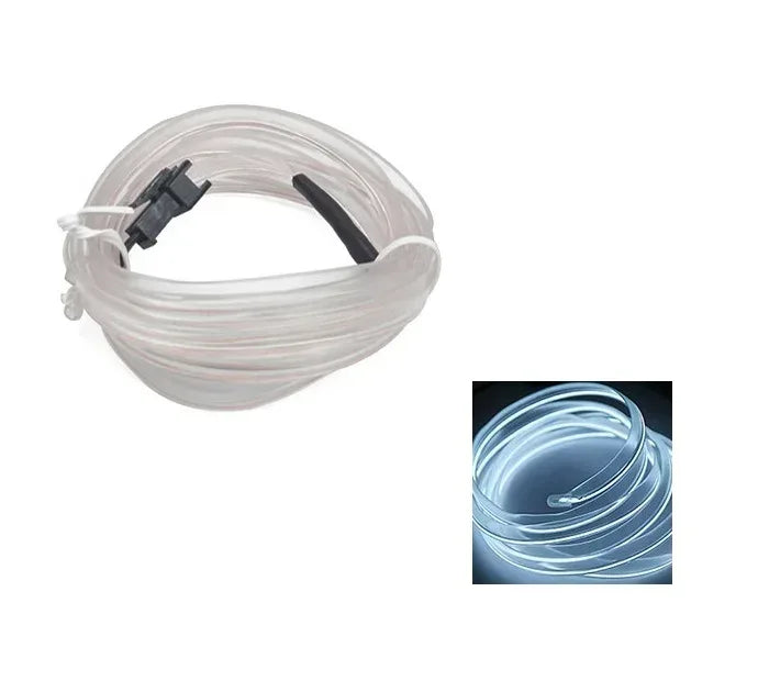 Neon LED Light Glow EL Wire String Strip Rope white strip / 1m