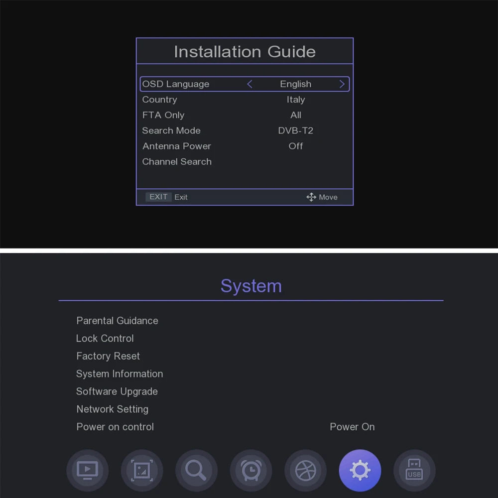 DVB T2 DVB C Digital TV Decoder