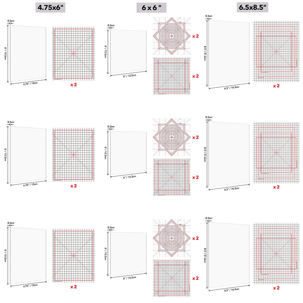 Grip Mat with Printed Guides