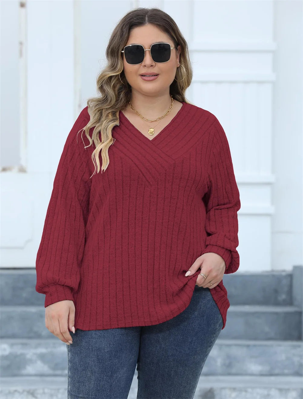 Plus Size Long Sleeve T Shirts for Women