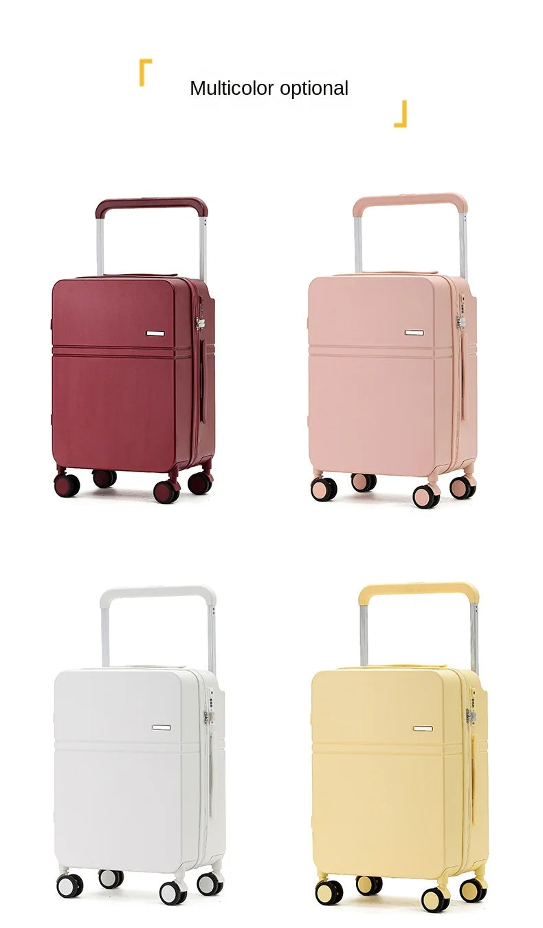 Fashion Rolling Luggage Wide Pull Rod Suitcase