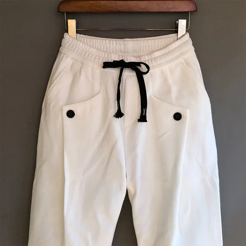 Elastic Waist Drawstring Streetwear HipHop Pants For Man