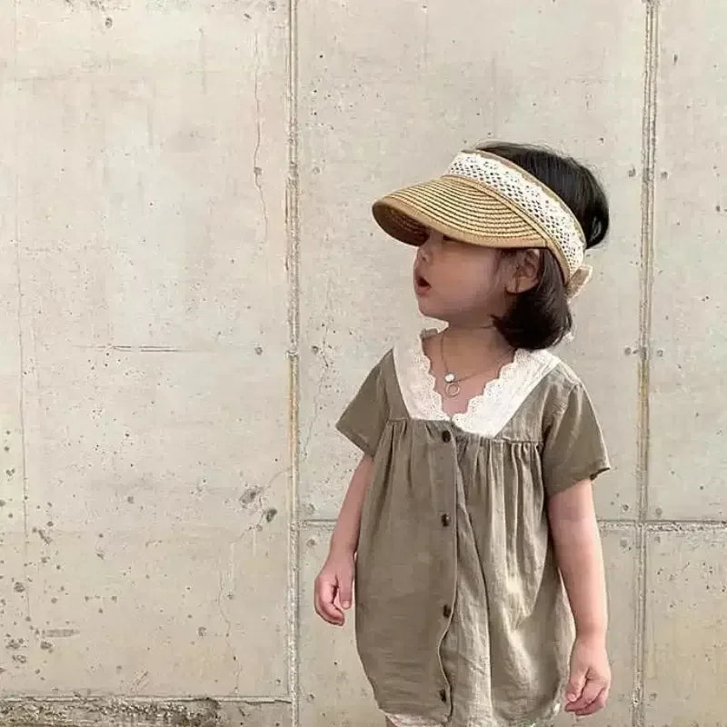 Summer Bowknot Hat Little Pink / 1-4 Year