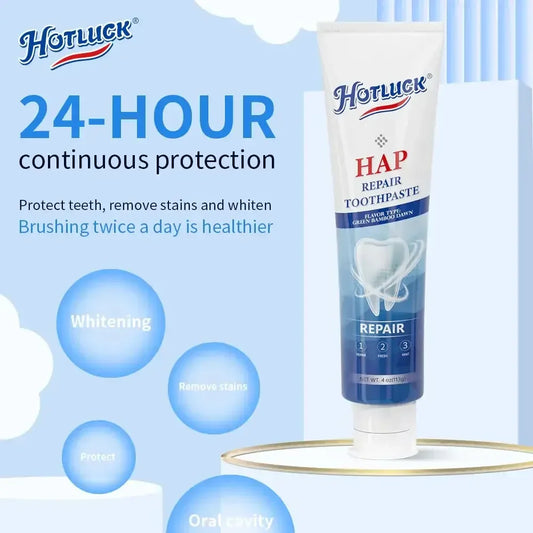 Hotluck Fluoride Free Nano Hydroxyapatite Toothpaste for & Sensitive Relief, Whitening, SLS Free, Natural Peppermint United States / 2pcs