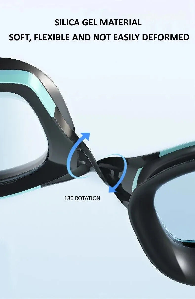 HD Anti fog swimming goggles White goggles