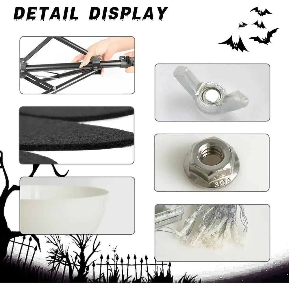 Halloween Lighted White Cloth Ghost Candy Bowl Decoration