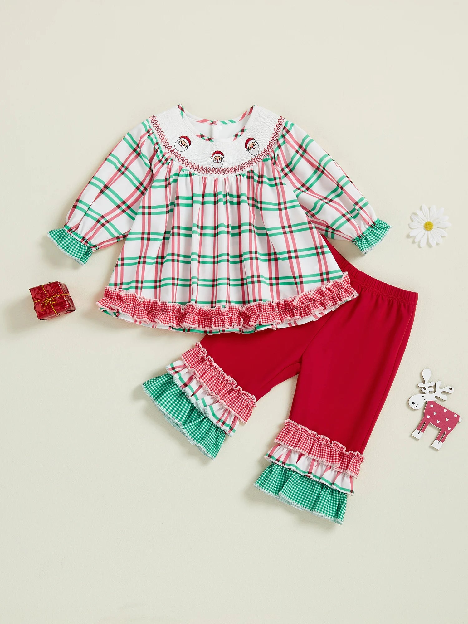 Toddler Girls Christmas Outfit Set