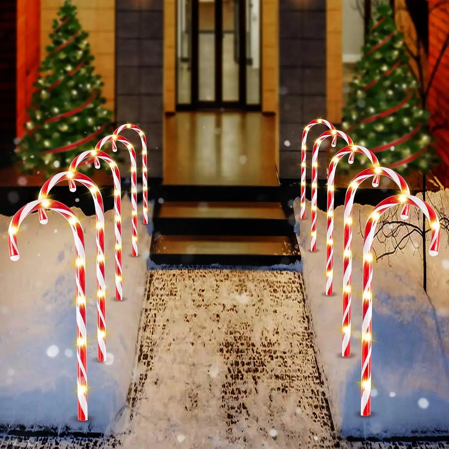 Christmas Candy Cane Pathway Marker Lights Set United States / 12 pack