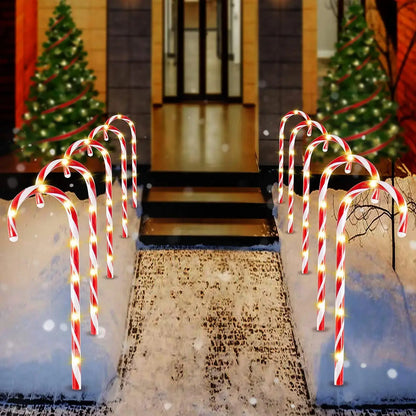 Christmas Candy Cane Pathway Marker Lights Set United States / 12 pack