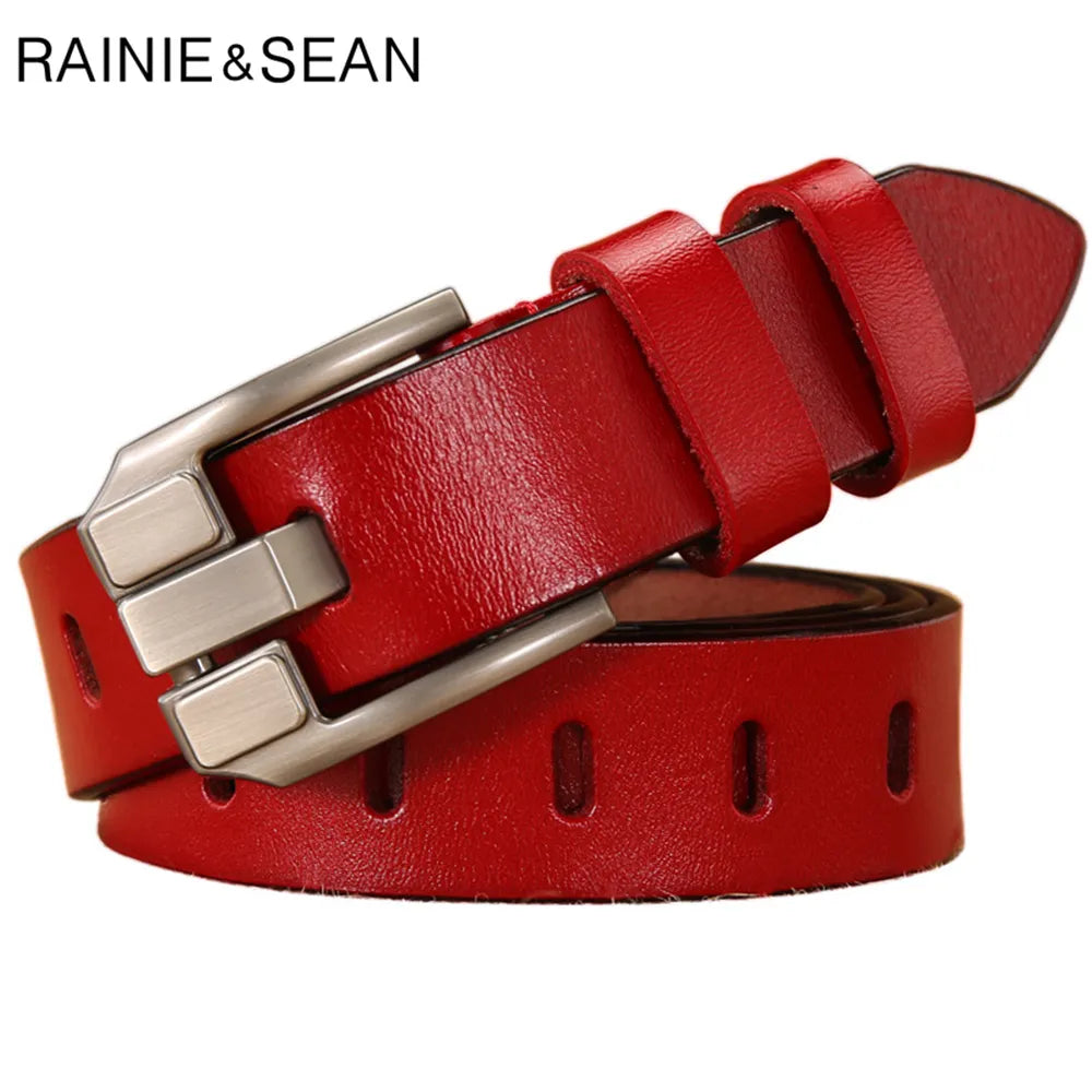 Leather Cowskin High Quality Solid Ladies Belt