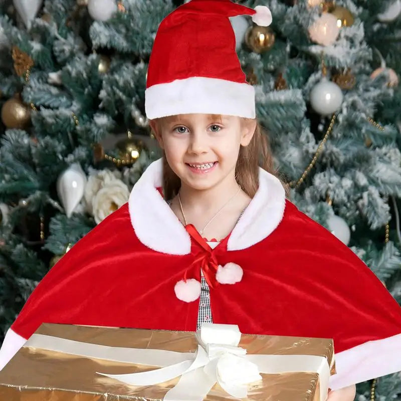 Christmas Cloak & Shawl Costume for Adults and Kids
