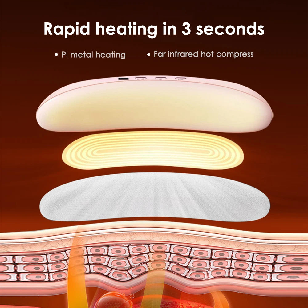 Electric Period Cramp Relief Massager with Heating Pad