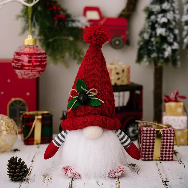 Christmas Elf Knitted Gnome with LED Light