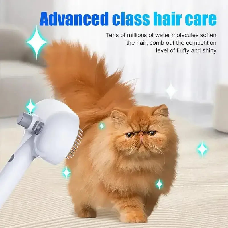 Dog and cat steam brush pet Self Cleaning and grooming Blue / United States