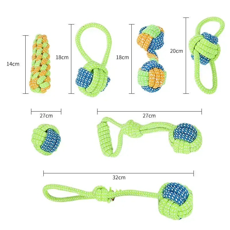 Dogs Toy Interactive Cotton Rope 01 / As pictures