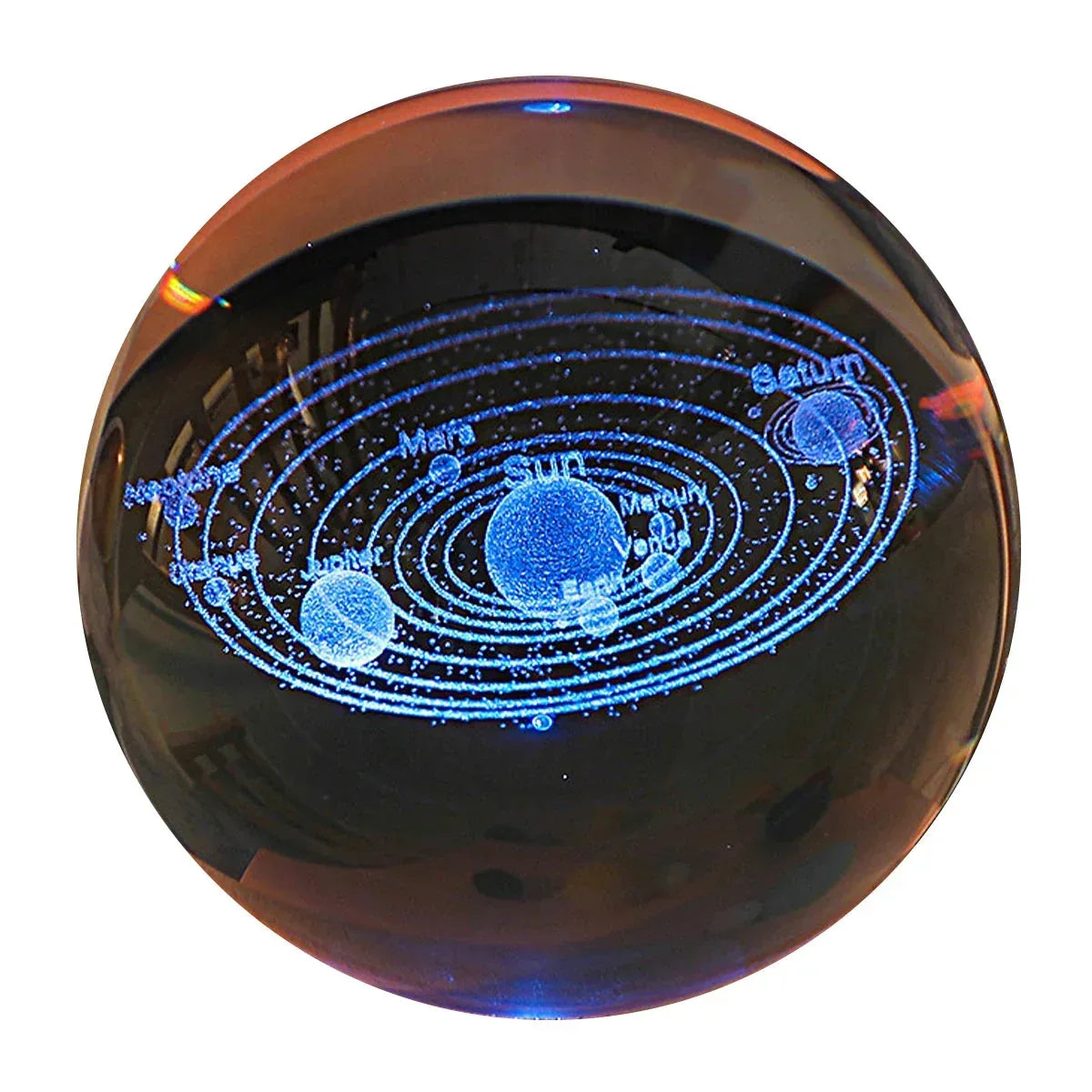 Galaxy Night Light Crystal Ball Warm Light Base / 01