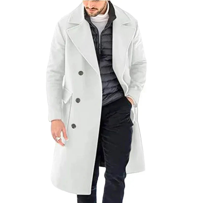 Winter Coat Men's Vintage Long Sleeve black / M