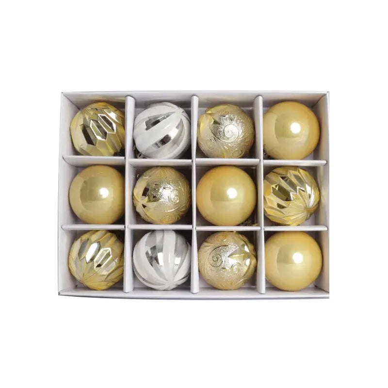 Printed Christmas Ball Ornaments Set