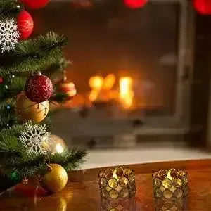 Gold Crystal Tea Light Candle Holders (48PCS) United States / Golden / 48pcs