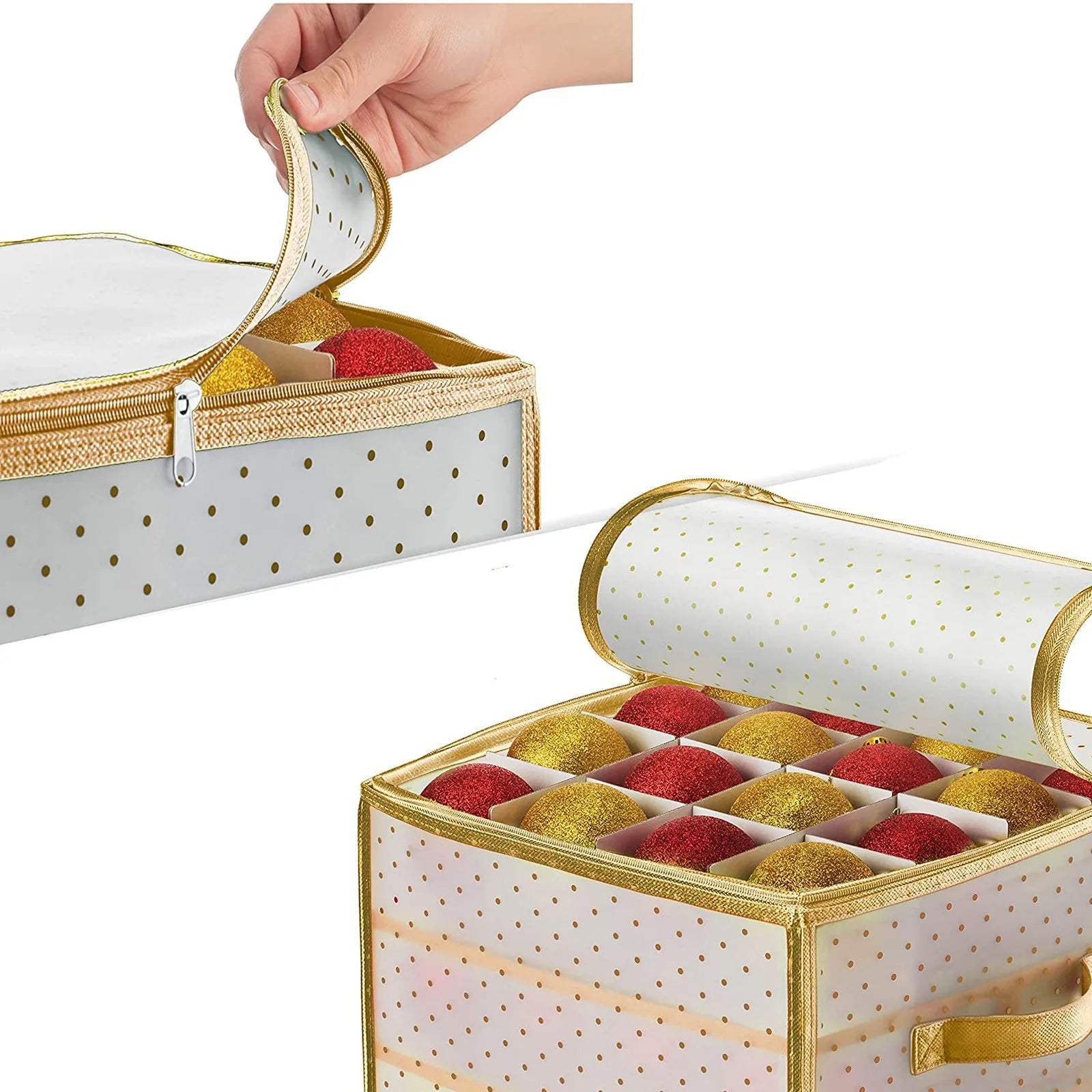 Compartment Christmas Bauble Storage Box with Lid
