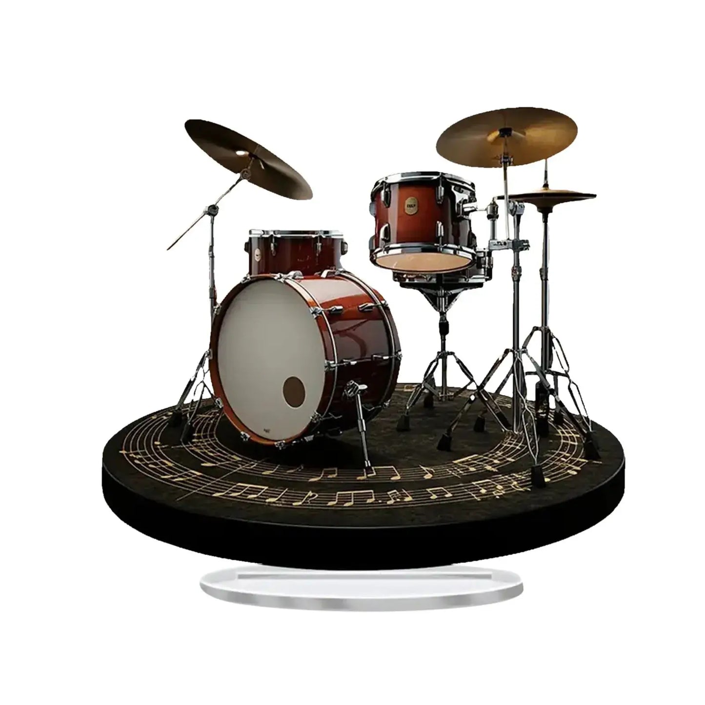 Creative Acrylic Desktop Ornament – 2D Drum Stand Hand Figure