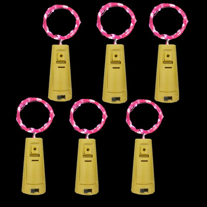 6PCS Battery LED Bottle Cork Fairy Lights for Holiday Decor