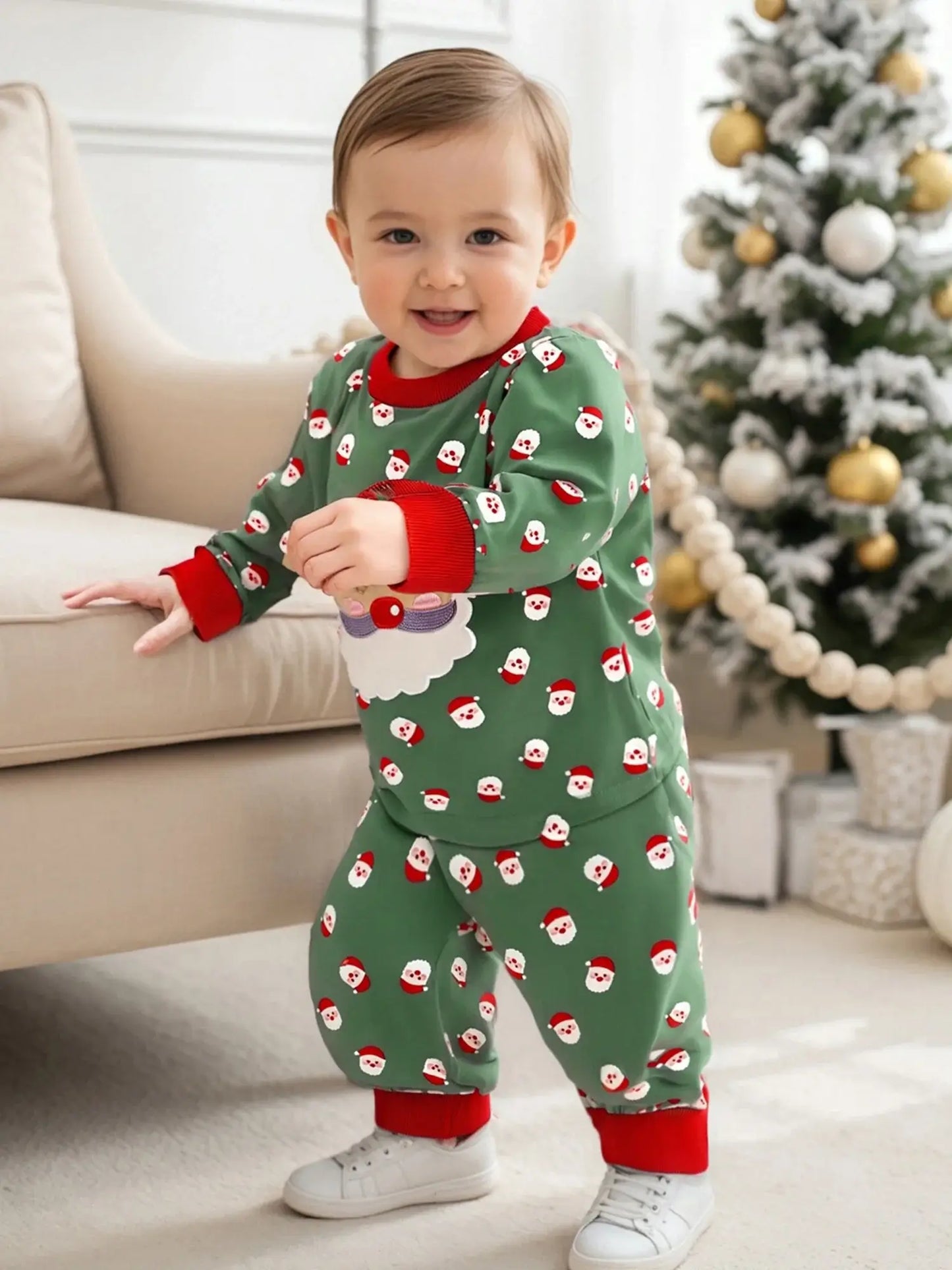 Toddler Christmas Pajama Set Red / 3-4 Years / United States