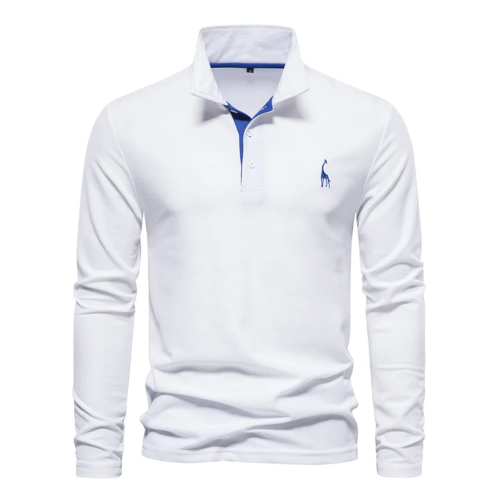 Long Sleeve Golf Polo Shirts Homme Spring Tshirt