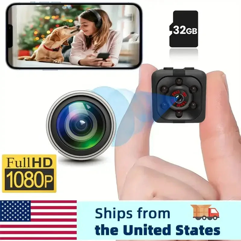 Mini Portable Camera black / 32G CARD / United States