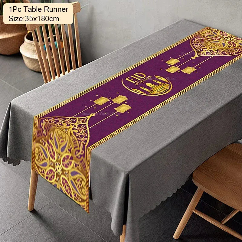 Tablecloth Table Runner Banner Balloons table runner-12