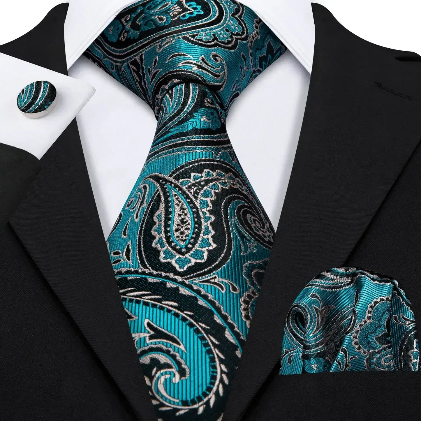 Red Skull Silk Tie Set with Handkerchief – Designer Men’s Necktie for Wedding, Business & Parties 5139 / United States