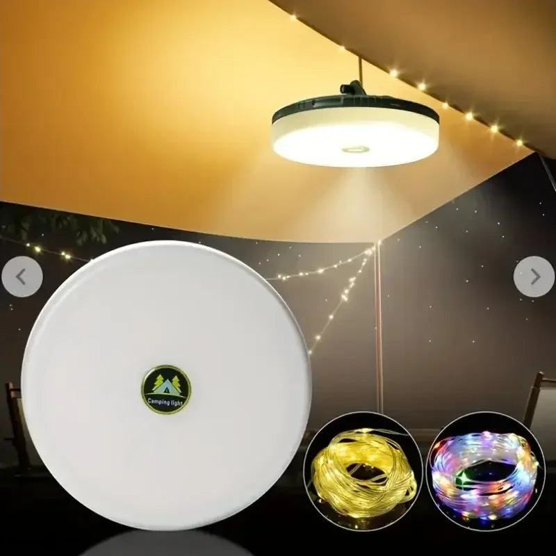 4-in-1 LED Camping Reel Light Warm and RGB / United States