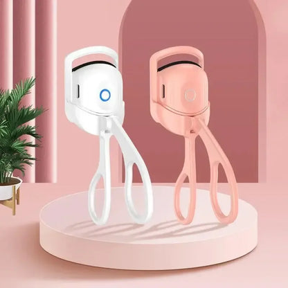 Shopminx 1PC Portable Electric Eyelash Curler Mini Rechargeable Heated Eyelash Curler Pink