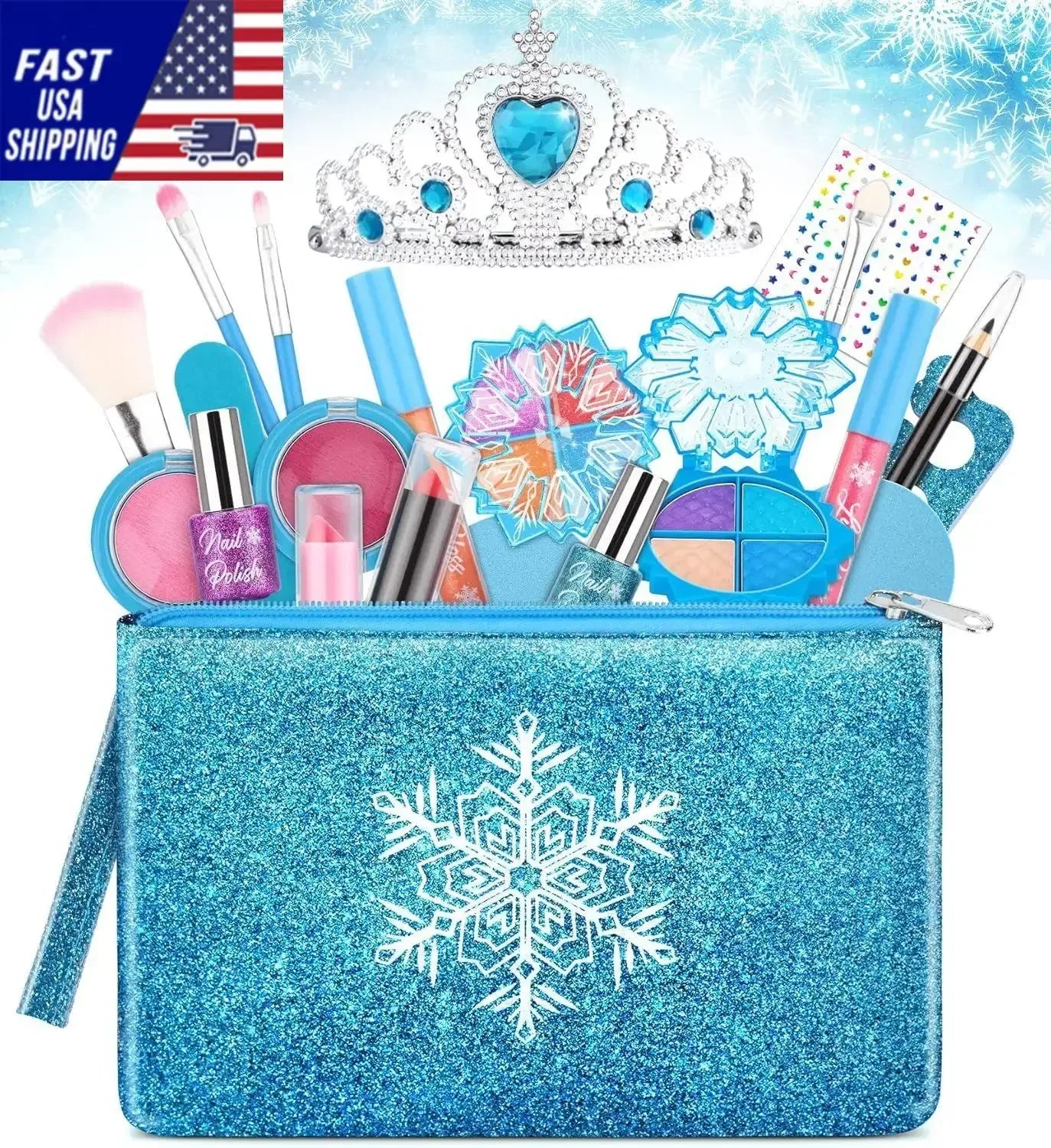 Frozen Princess Kids Makeup Kit – Washable Real Makeup Set for Girls United States