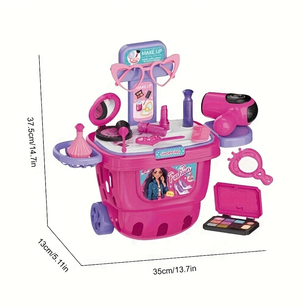 36-Piece Luxury Fashion Makeup & Styling Set for Kids
