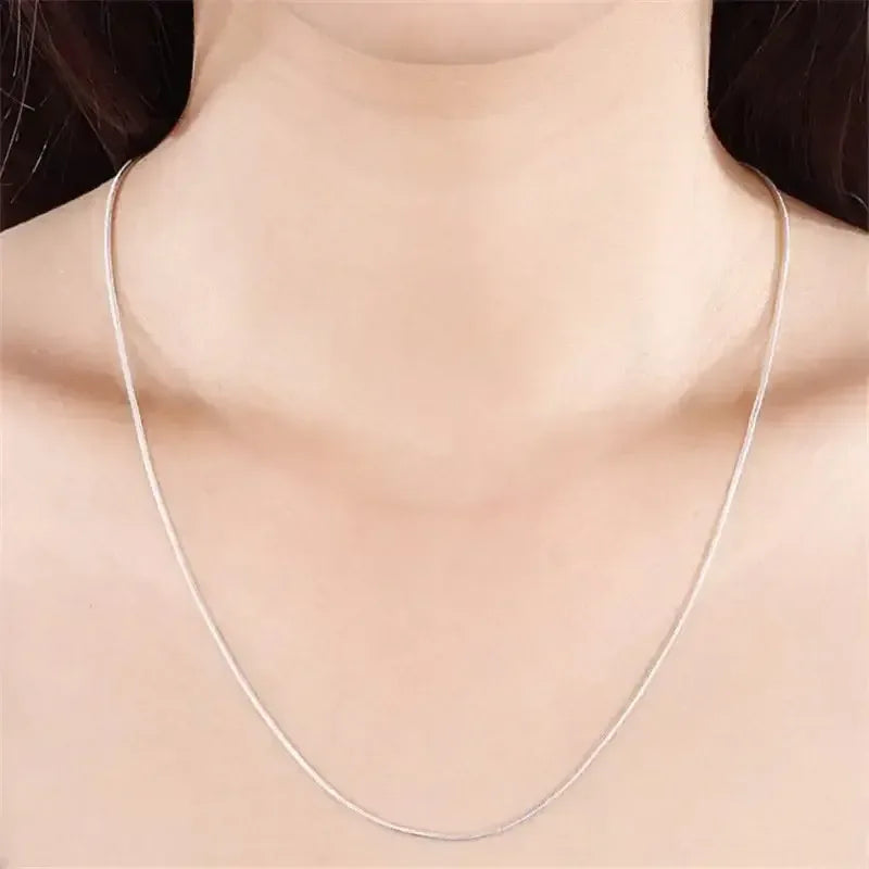 Sterling Silver Chain Fashion Necklace N130-JZ6m-S / 60cm