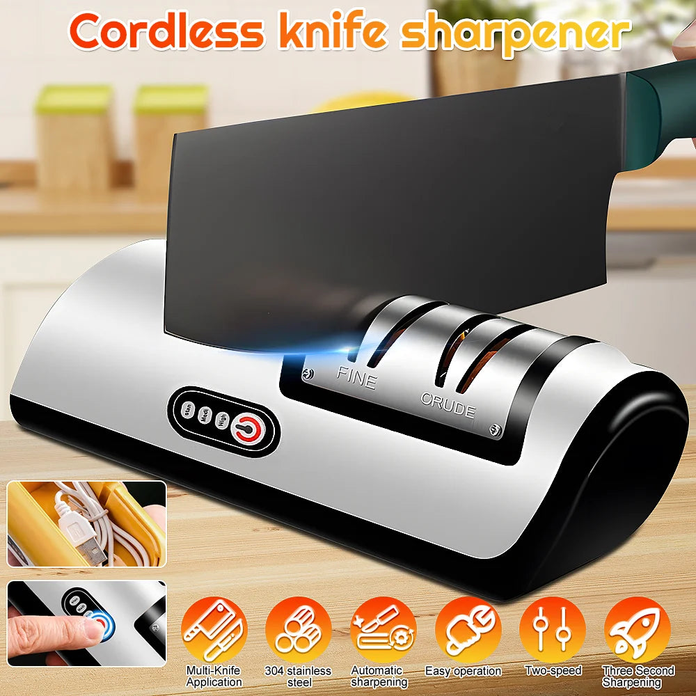 Electric Knife Sharpener Professional Fully Automatic Handheld