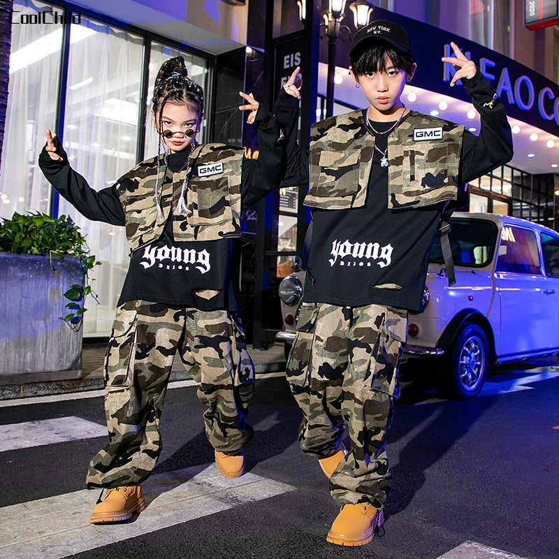 Hip Hop Camouflage Vest Cargo Pants