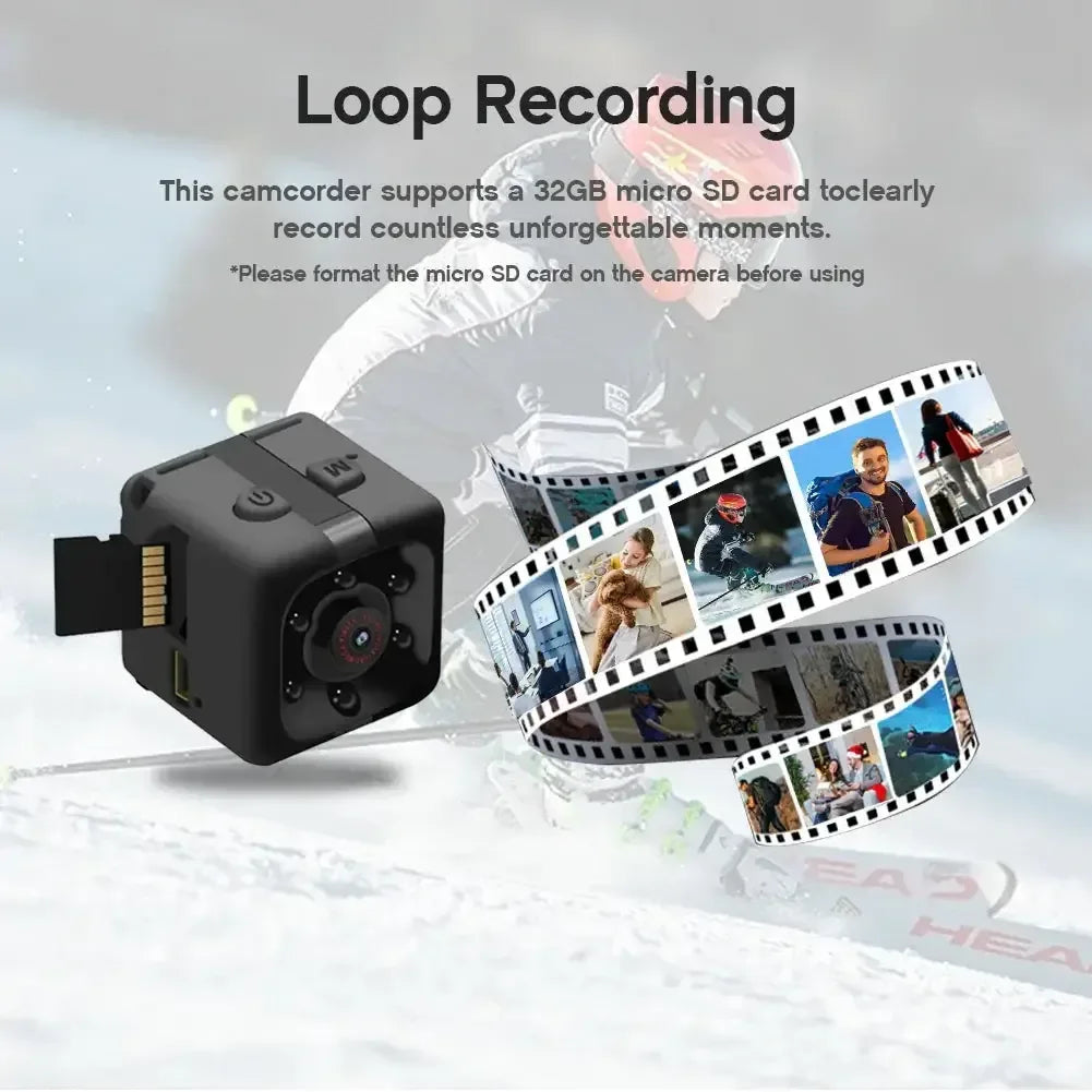Mini Portable Camera black / 32G CARD / United States