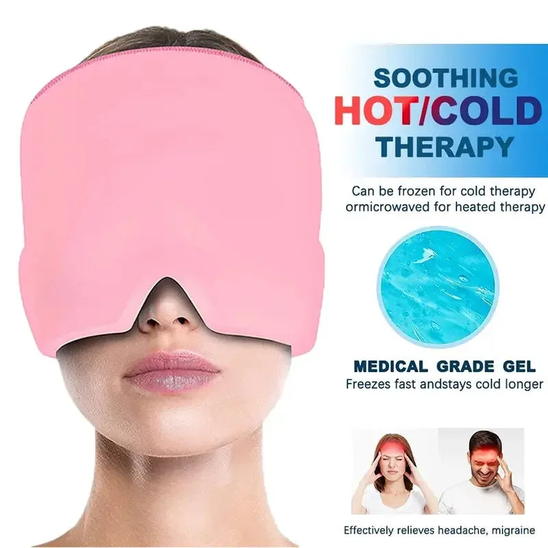 Hot Cold Therapy Headache Migraine Relief Cap Black