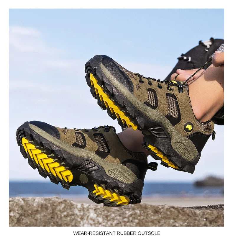 Solid Patchwork Hiking Shoes