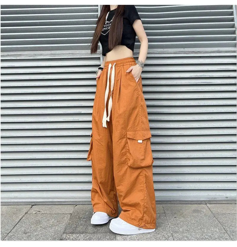 Streetwear Women Oversize Solid Cargo Pants