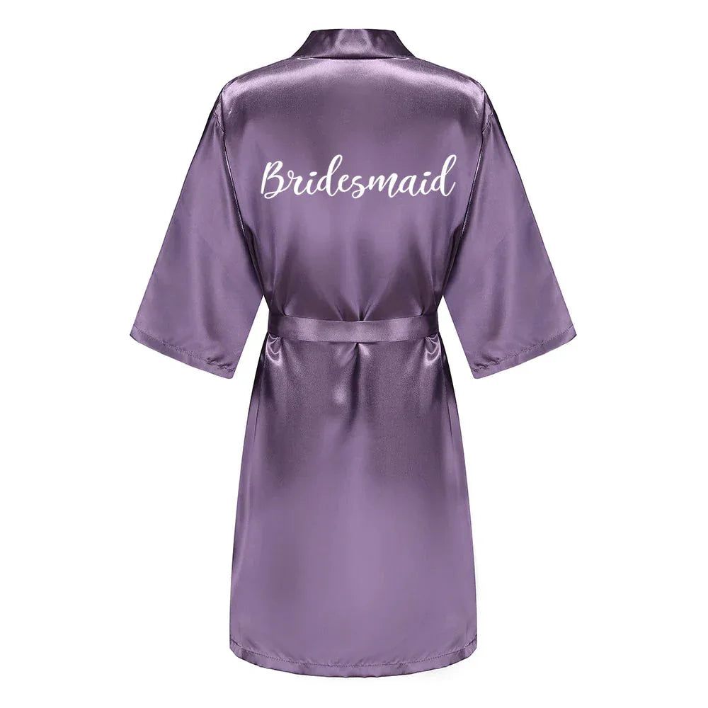 Mother Shower Gift Bridesmaid Wedding Short Robes As the photo show 1 / S